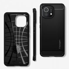 Spigen Rugged Armor ovitek za Xiaomi Mi 11, silikonski, črn - Odprta embalaža