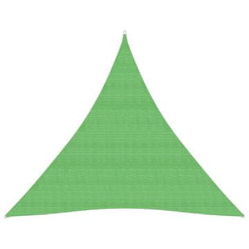 Vidaxl Senčno jadro 160 g/m² svetlo zeleno 4,5x4,5x4,5 m HDPE