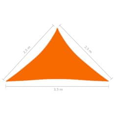 shumee Vrtno jadro, tkanina Oxford, trikotno, 2,5x2,5x3,5 m