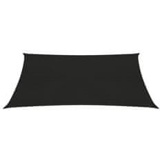 Vidaxl Senčno jadro 160 g/m2 črno 3x4 m HDPE