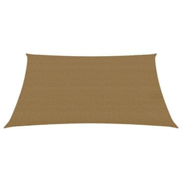 Vidaxl Senčno jadro 160 g/m² taupe 5x6 m HDPE