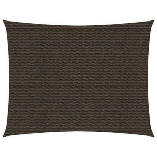 Vidaxl Senčno jadro 160 g/m² rjavo 2,5x4,5 m HDPE