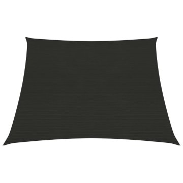 Vidaxl Senčno jadro 160 g/m² črno 4/5x3 m HDPE