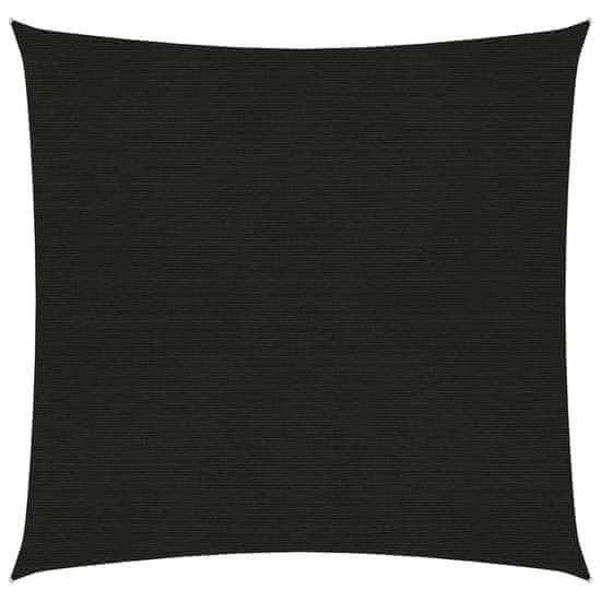 Vidaxl Senčno jadro 160 g/m2 črno 2,5x2,5 m HDPE