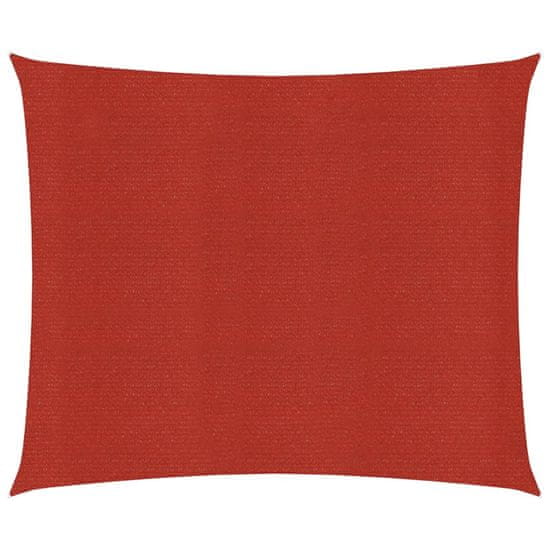 Vidaxl Senčno jadro 160 g/m2 rdeče 2,5x3 m HDPE
