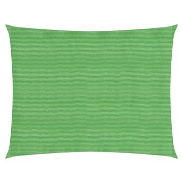 Vidaxl Senčno jadro 160 g/m² svetlo zeleno 2,5x3 m HDPE
