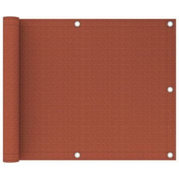 Vidaxl Balkonsko platno terakota 75x500 cm HDPE