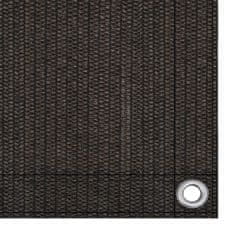 Vidaxl Balkonsko platno rjavo 75x400 cm HDPE
