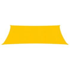 Greatstore Senčno jadro 160 g/m² rumeno 2,5x4 m HDPE