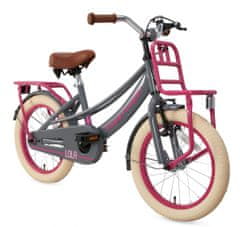 Supersuper Lola otroško kolo za punce, 16", roza/sivo