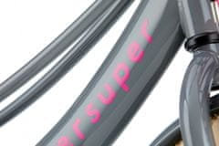Supersuper Lola otroško kolo za punce, 16", roza/sivo