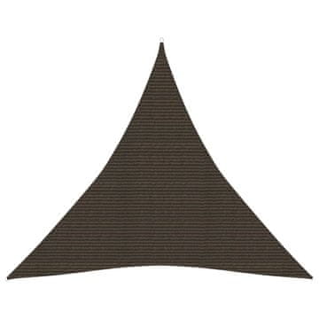 Vidaxl Senčno jadro 160 g/m² rjavo 4x4x4 m HDPE