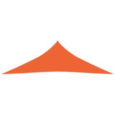 Vidaxl Senčno jadro 160 g/m2 oranžno 4x4x4 m HDPE