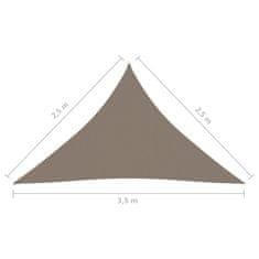 Vidaxl Senčno jadro oksford blago trikotno 2,5x2,5x3,5 m taupe