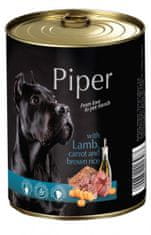 Piper Dolina Noteci mokra hrana za pse, jagnjetina, korenje in riž, 24 x 400 g