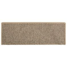 Greatstore Samolepilne preproge za stopnice sisal 15 kosov 56x25 cm