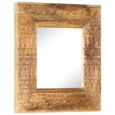 Vidaxl Ročno izrezljano ogledalo 50x50x11 cm trden mangov les