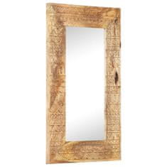 Vidaxl Ročno izrezljano ogledalo 80x50x11 cm trden mangov les