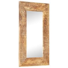 Vidaxl Ročno izrezljano ogledalo 80x50x11 cm trden mangov les