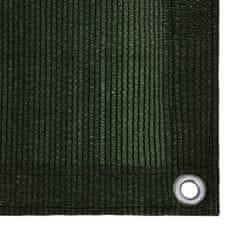 Greatstore Balkonsko platno temno zeleno 75x300 cm HDPE