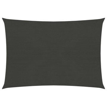 Vidaxl Senčno jadro 160 g/m² antracitno 3,5x4,5 m HDPE