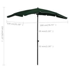 Vidaxl Vrtni senčnik 200x130 cm zelen