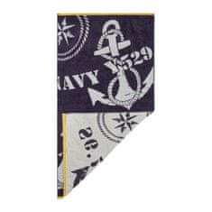 Vitapur Navy Anchors brisača za na plažo, 80 x 160 cm