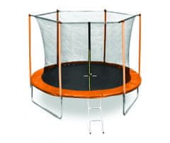 Legoni Fun trampolin, z zaščitno mrežo, 305 cm, oranžen
