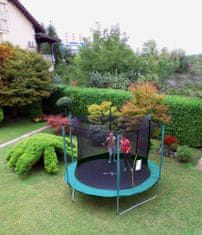 Legoni Fun trampolin, z zaščitno mrežo, 244 cm, temno zelen