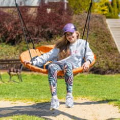 nabbi Otroška gugalnica Nest 95 cm - črna / oranžna