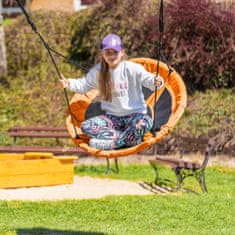 nabbi Otroška gugalnica Nest 95 cm - črna / oranžna