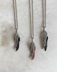 Engelsrufer Angel srebrna dvobarvna ogrlica Wingduo ERN-WINGDUO-BIB (verižica, obesek)