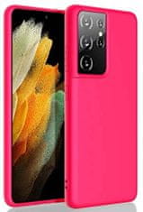 Ovitek za Samsung Galaxy S21 Plus G996, silikonski, mat roza