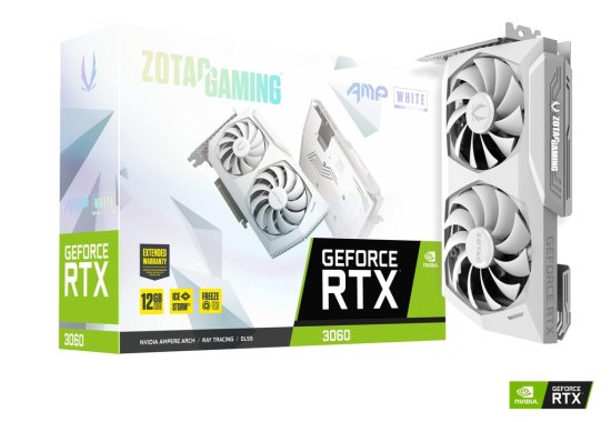 Zotac GAMING GeForce RTX 3060 AMP White Edition grafična kartica, 12 GB GDDR6