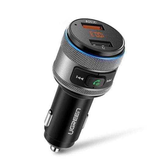 Ugreen ED029 Bluetooth FM Transmitter avto polnilec QC 3.0 1A, črna mimovrste=)
