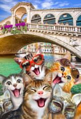 Wooden city Lesena mestna sestavljanka Mačke v Benetkah 300 kosov