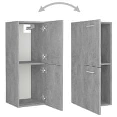 Greatstore Komplet kopalniškega pohištva betonsko sive barve iverna plošča