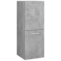 shumee Komplet kopalniškega pohištva betonsko sive barve iverna plošča