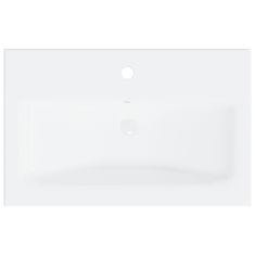 Vidaxl Komplet kopalniškega pohištva bele barve iverna plošča
