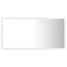 Vidaxl LED kopalniško ogledalo visok sijaj belo 80x8,5x37 cm