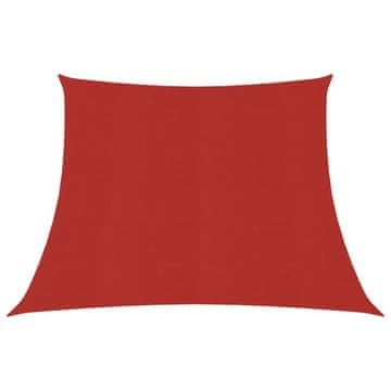 Vidaxl Senčno jadro 160 g/m² rdeče 3/4x2 m HDPE