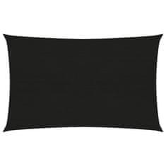 Vidaxl Senčno jadro 160 g/m2 črno 2,5x4,5 m HDPE