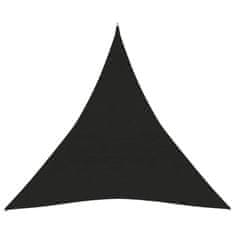 Vidaxl Senčno jadro 160 g/m2 črno 3,6x3,6x3,6 m HDPE
