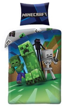 Halantex Bombažno posteljno perilo, Minecraft Monsters, 140 x 200 cm,