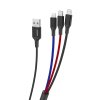 L10Pro 3in1 kabel USB - Lightning / USB-C / Micro USB 5A 38cm, belo