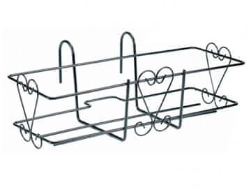 NOHEL GARDEN CLASSIC FISSA kovinski nosilec črne barve 53x20cm