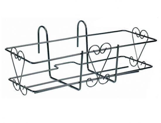 NOHEL GARDEN CLASSIC FISSA kovinski nosilec črne barve 53x20cm