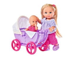 Simba Evička lutka za sprehod, z otroškim vozičkom