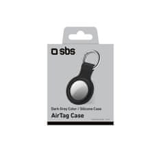 SBS Apple AirTag obesek za ključe, silikonski, siv