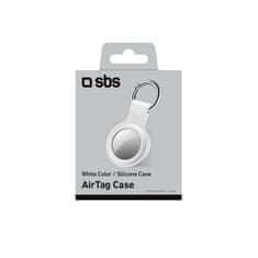 SBS Apple AirTag obesek za ključe, silikonski, bel